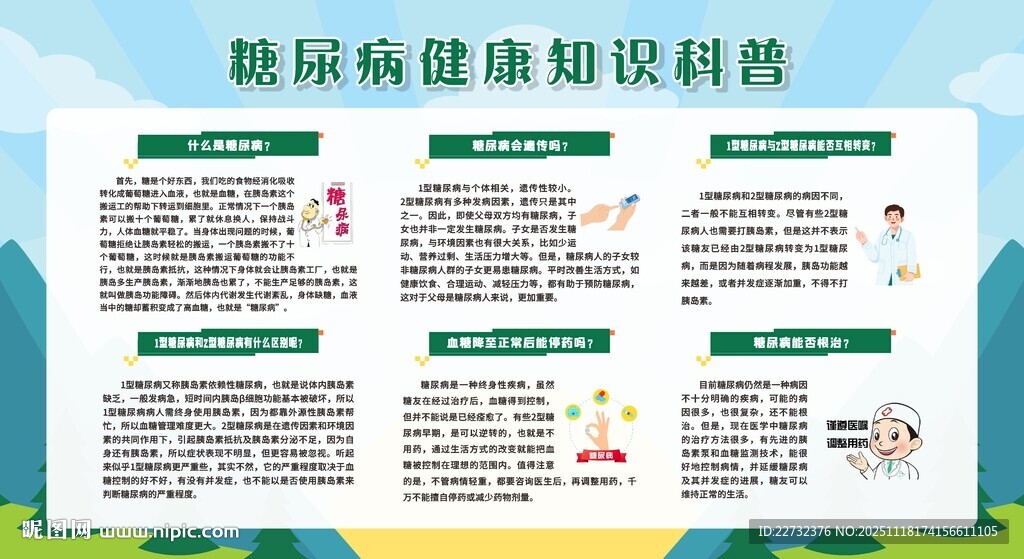 糖尿病健康知识科普宣传栏