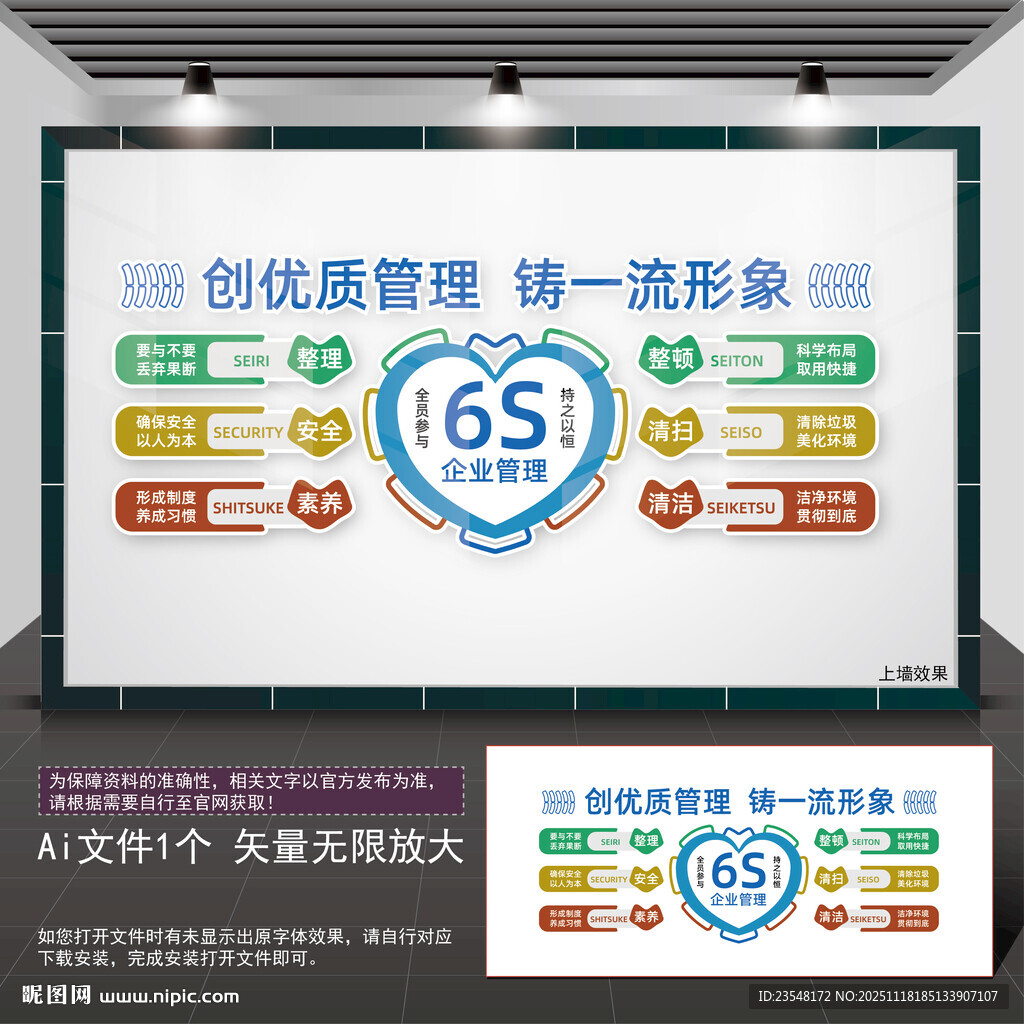 企业6S管理文化墙