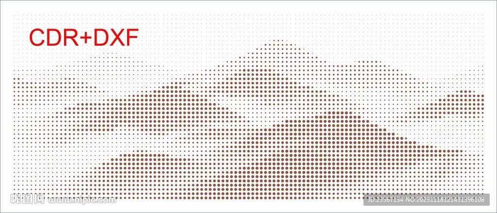 水墨风格山峦背景图冲孔铝单板