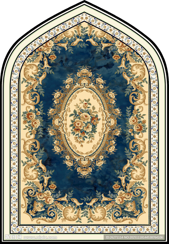 精美华丽的传统花纹地毯