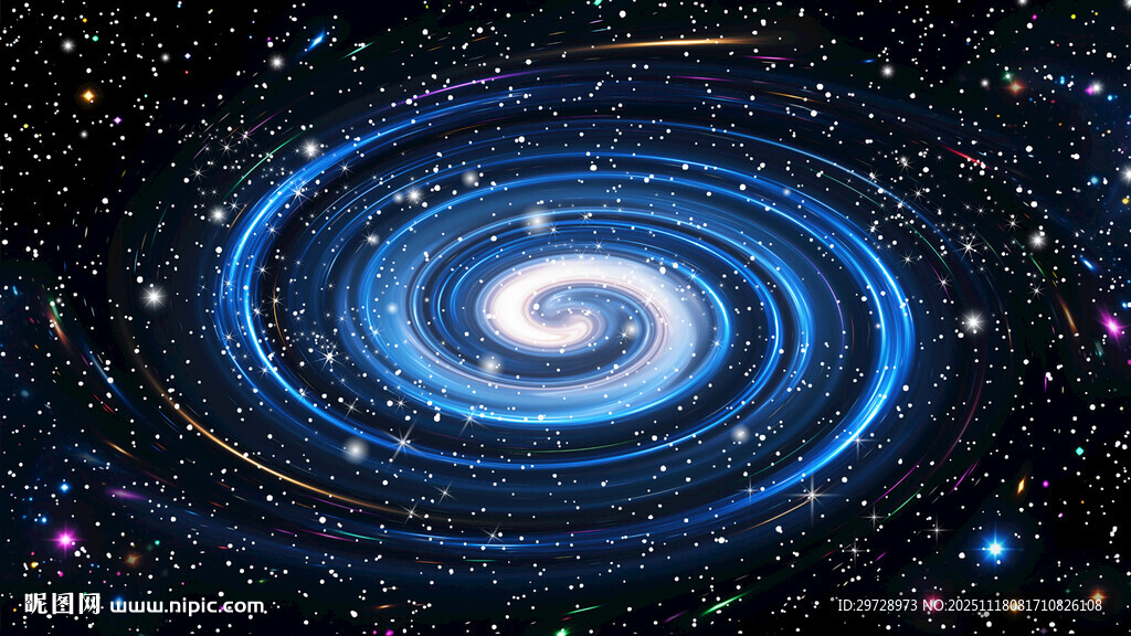 蓝色宇宙星空星星