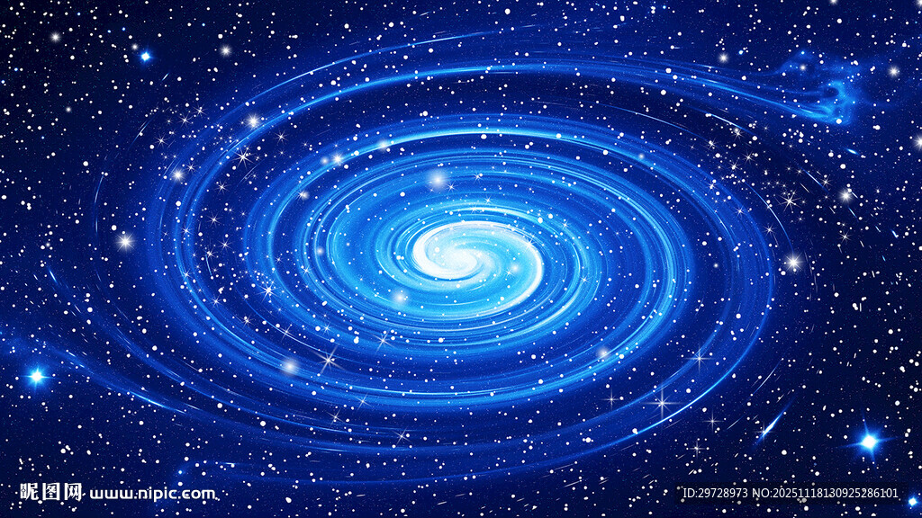 蓝色星空旋涡背景