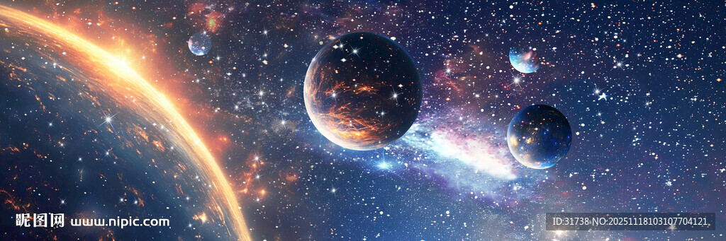 浩瀚星球星空宇宙背景图