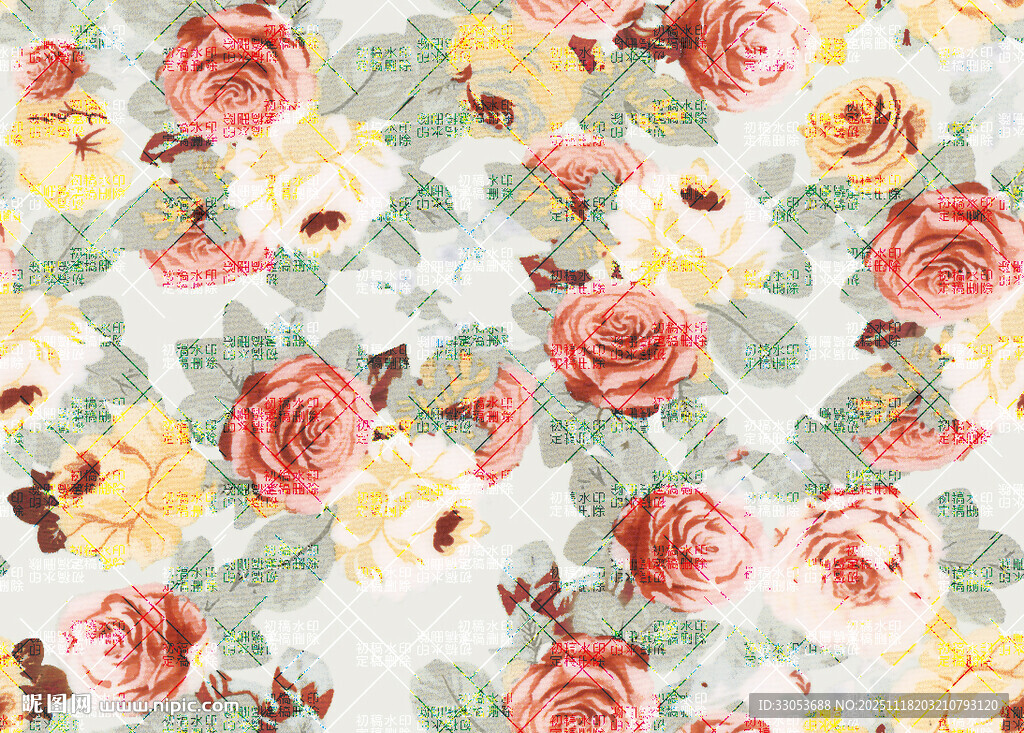 复古花卉图案