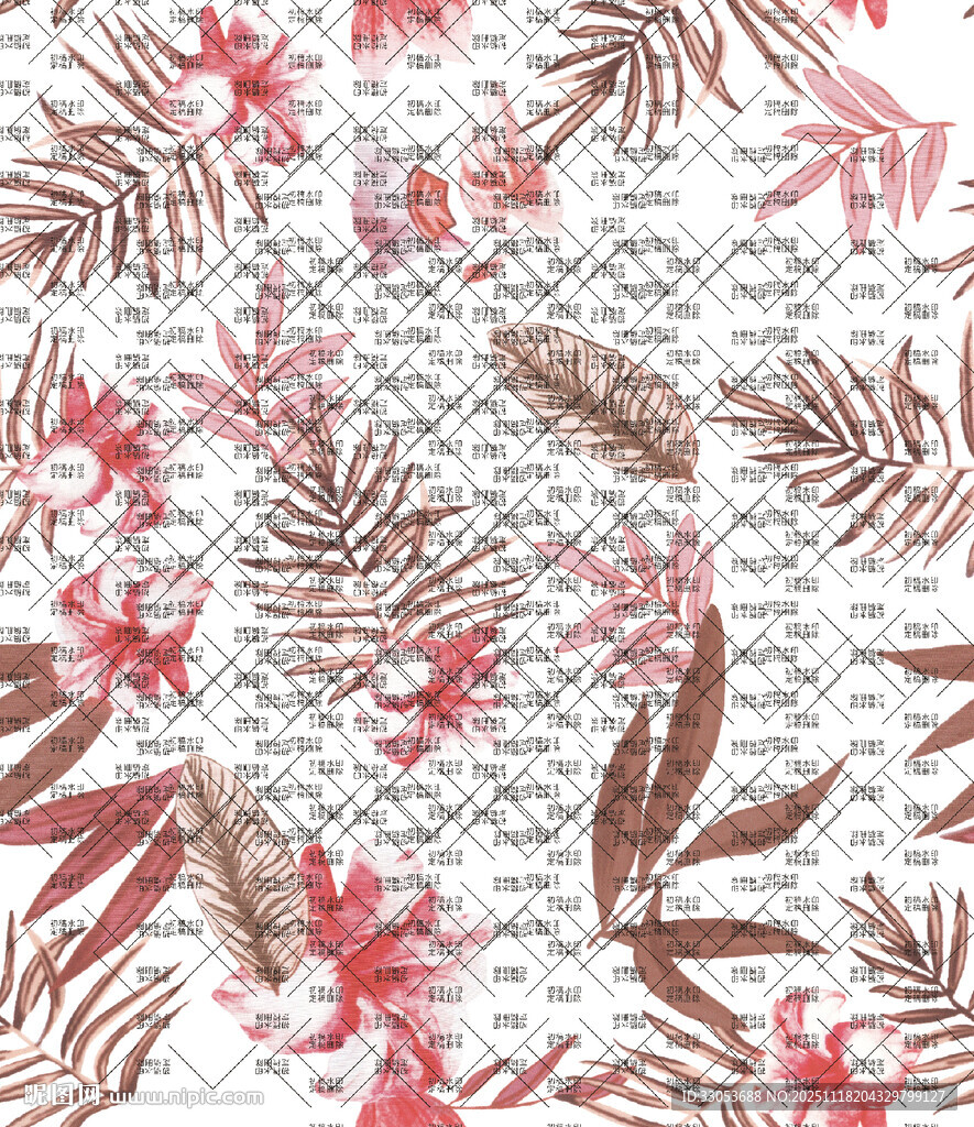 热带植物纹理图案