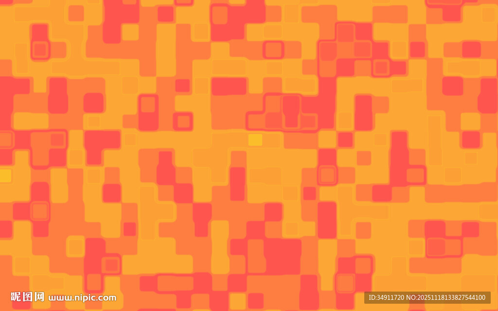 橙红色像素风格背景图案