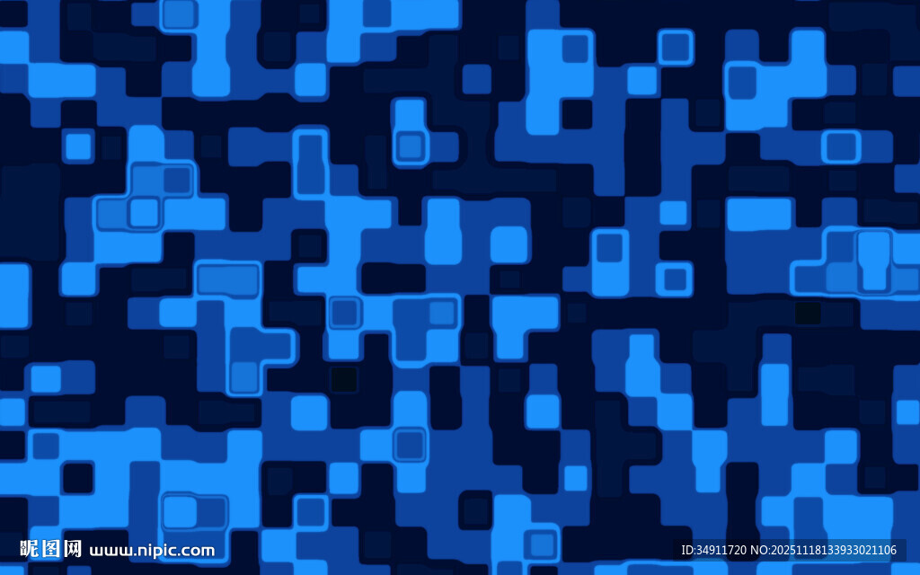 蓝色像素方块背景图案