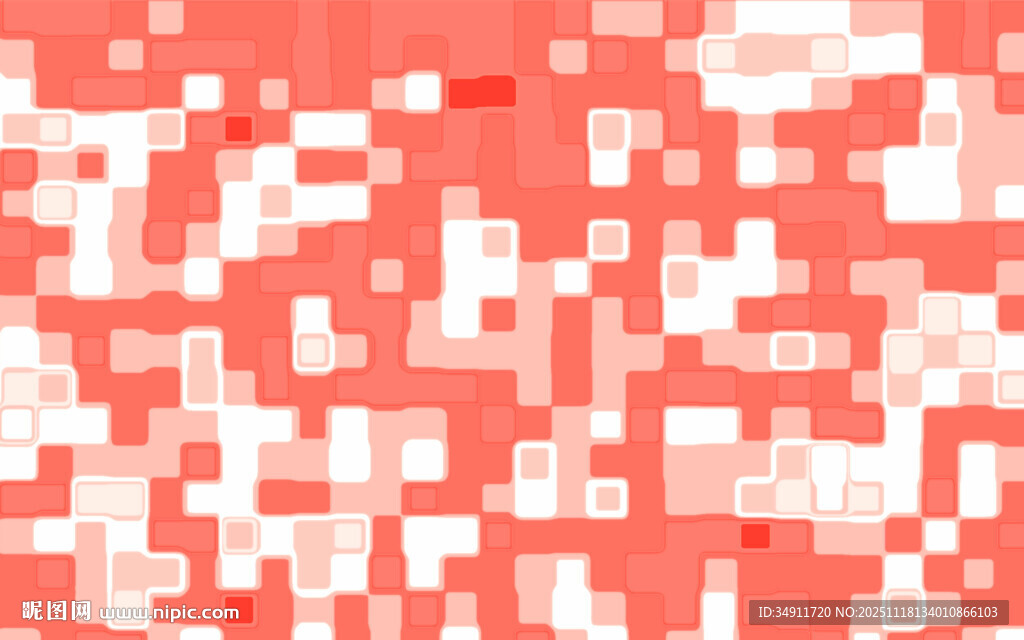 红色像素风抽象图案背景