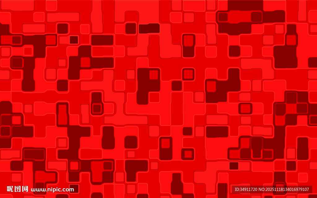 红色像素马赛克背景