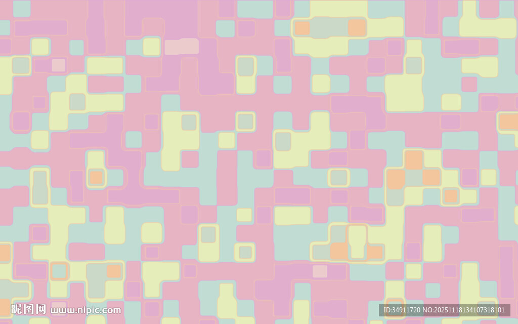 粉色系像素风多彩背景图