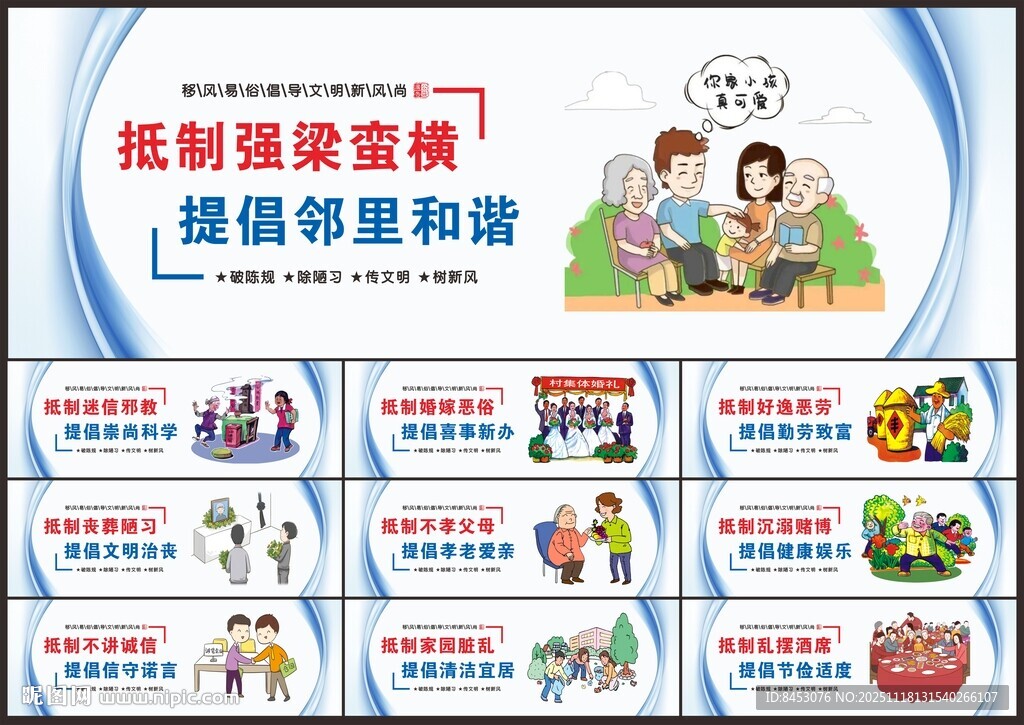 乡风文明文化墙