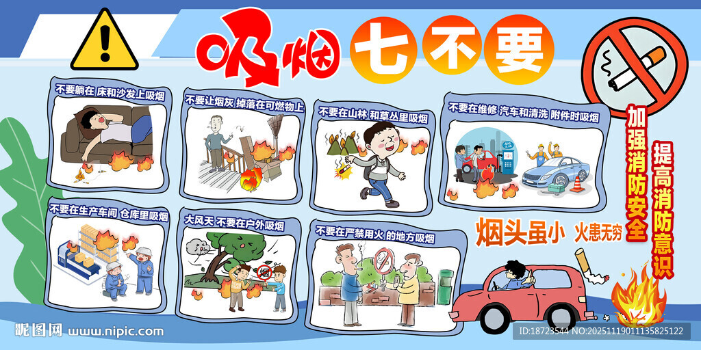 吸烟七不要展板