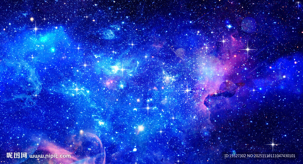 蓝色星空图