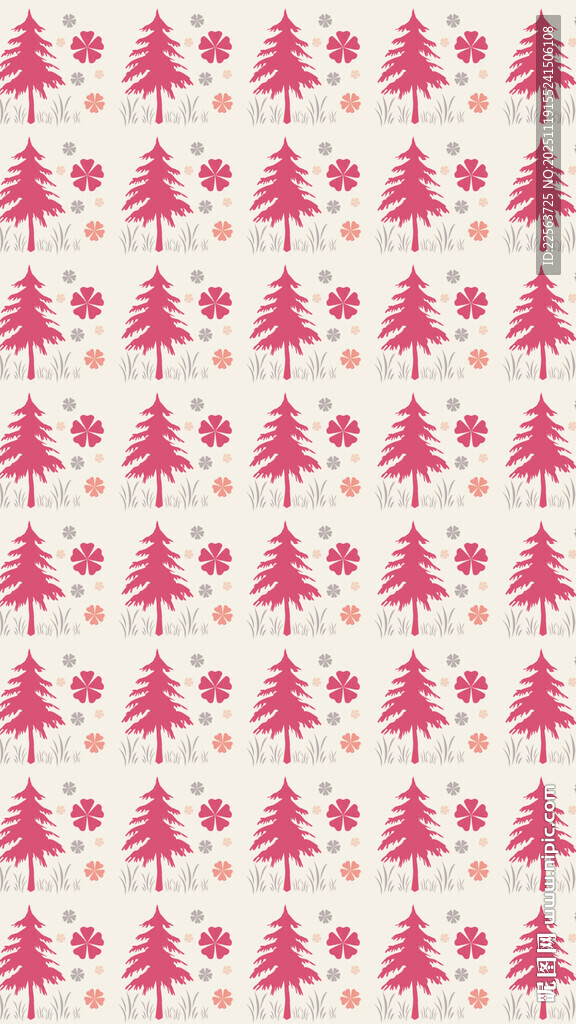 粉色圣诞树图案背景