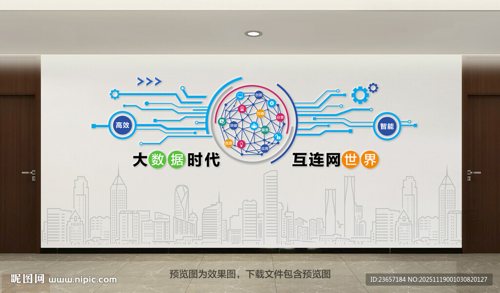 网络机房实训 科技室文化墙 