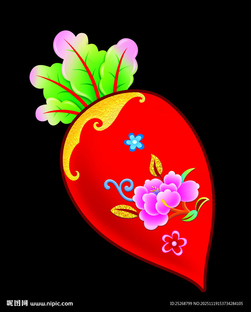 彩绘萝卜造型手工艺品