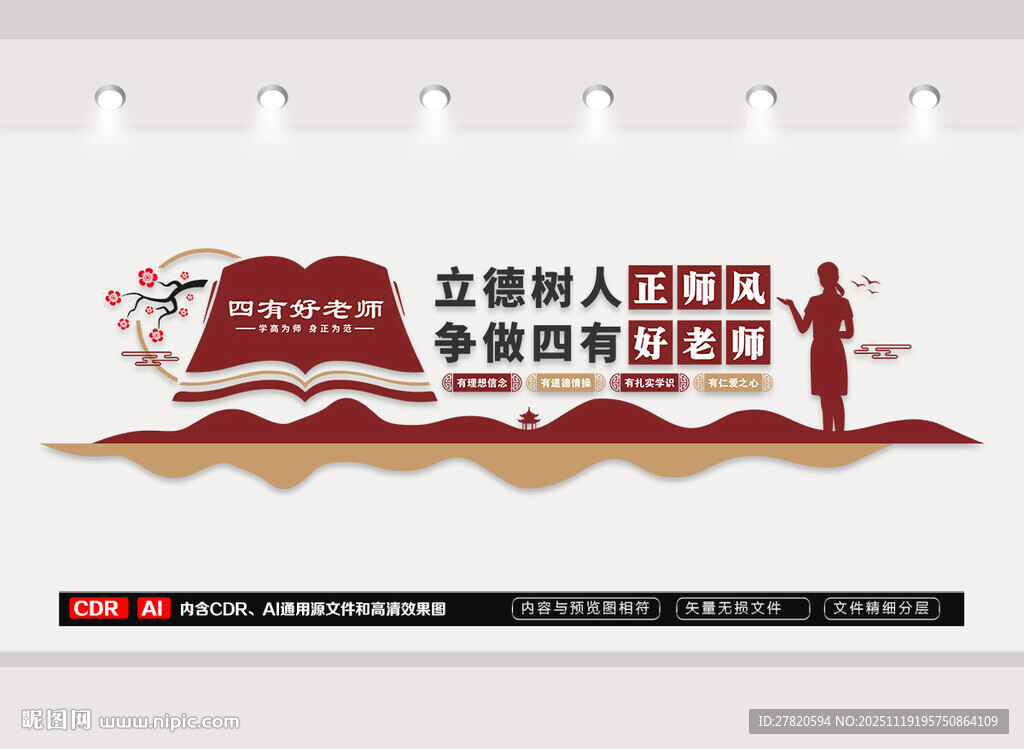 四有好老师文化墙