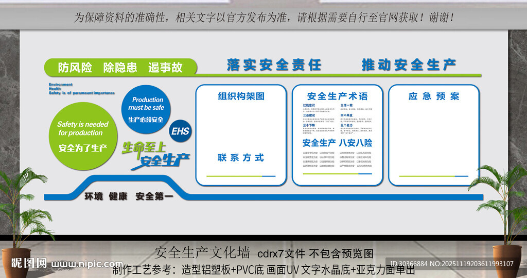 企业安全生产信息展示文化墙