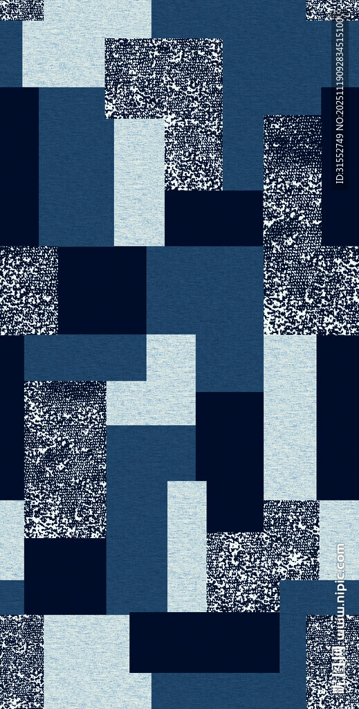 蓝白几何拼接图案背景