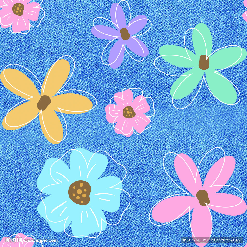 多彩花卉图案背景