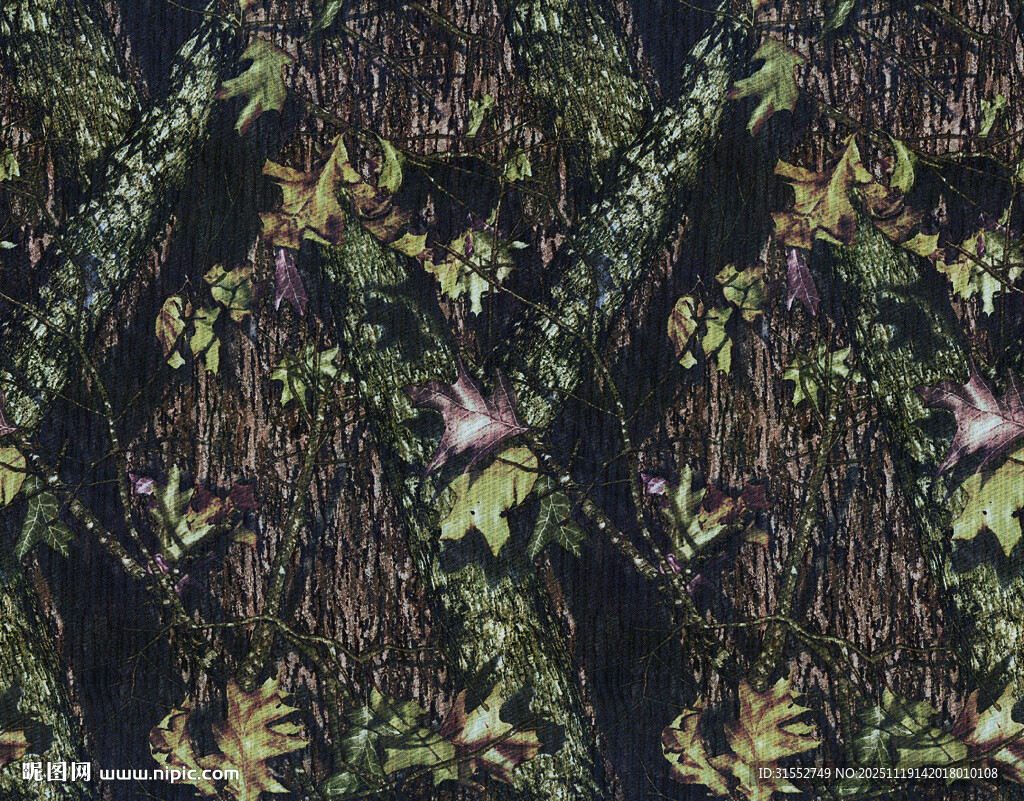 森林中繁茂植物图案纹理