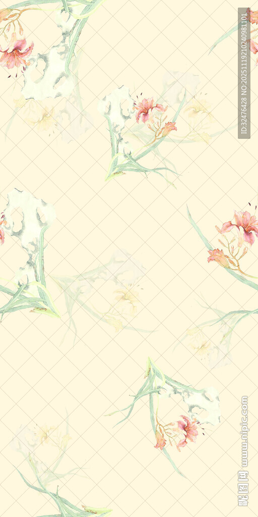 淡雅花卉图案背景