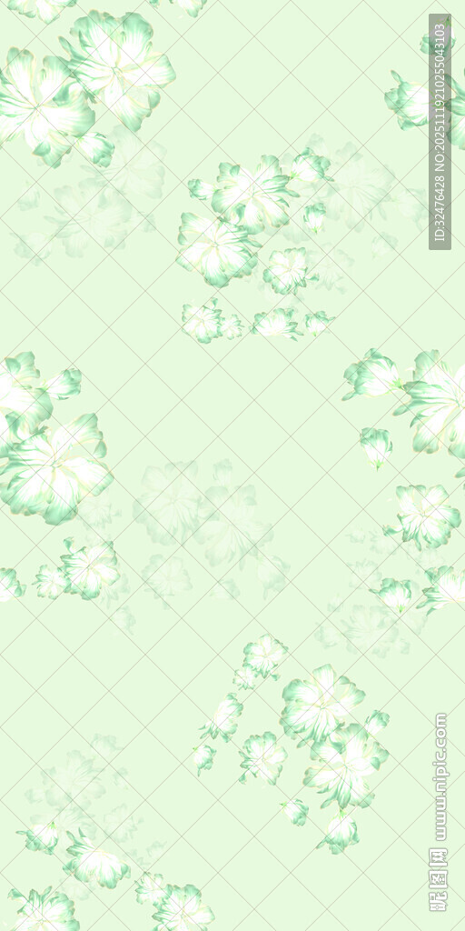 淡绿色花卉图案背景