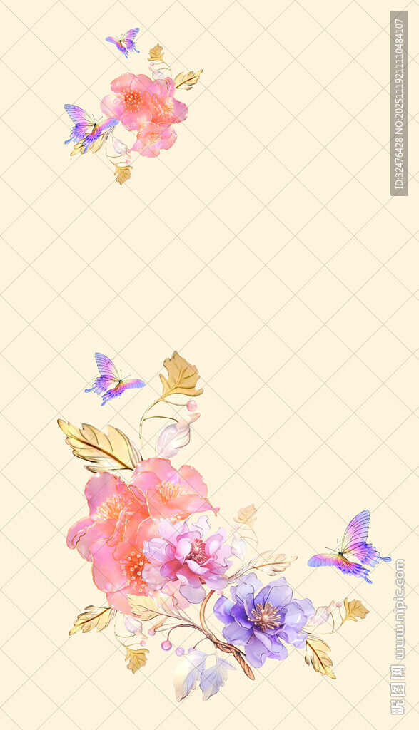 花卉图案 浪漫梦幻风