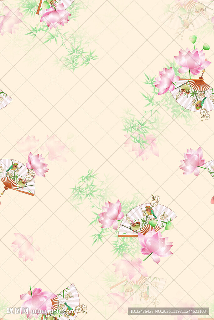 粉色花卉图案背景纹理