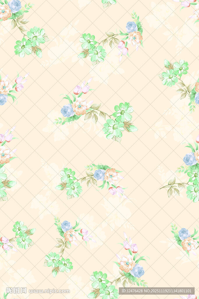 清新花卉图案背景