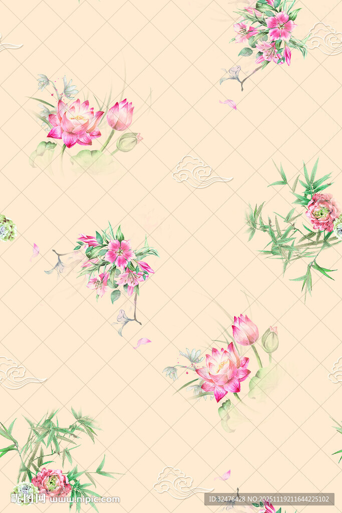 花卉图案背景纹理