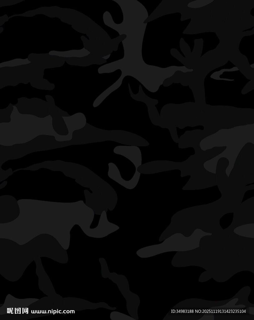 黑色深色抽象迷彩图案