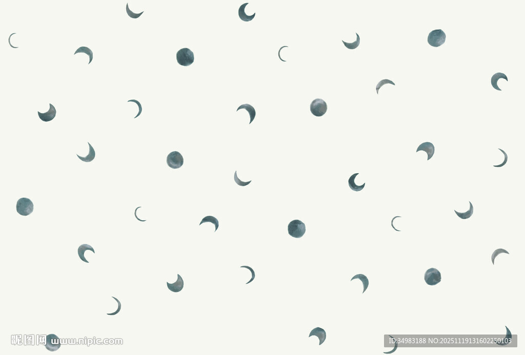 简约月亮圆点图案背景