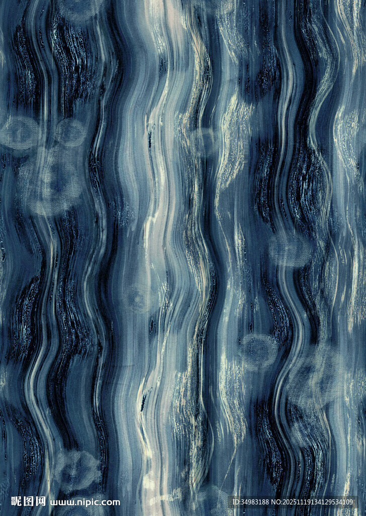 蓝色波纹纹理图案