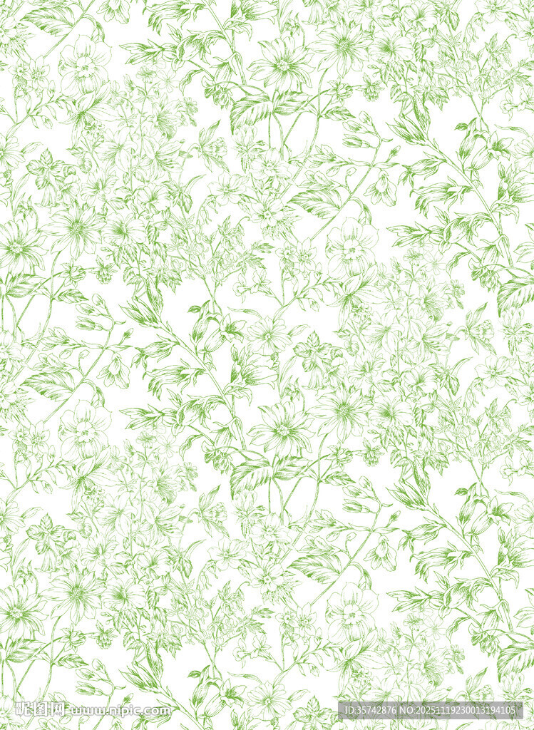 淡绿色花纹背景图案