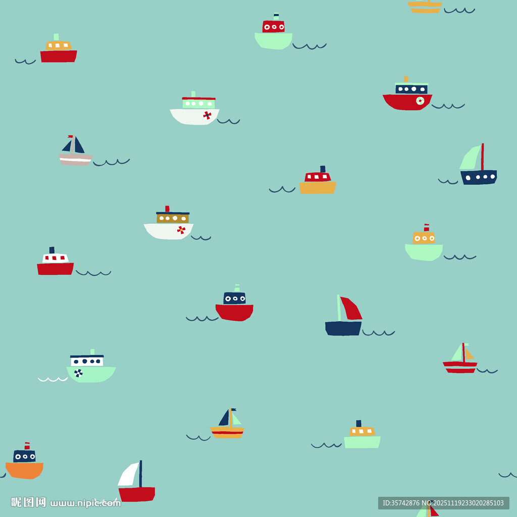 海洋船只图案背景图