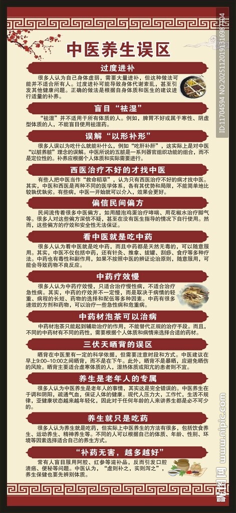 中医养生知识展架