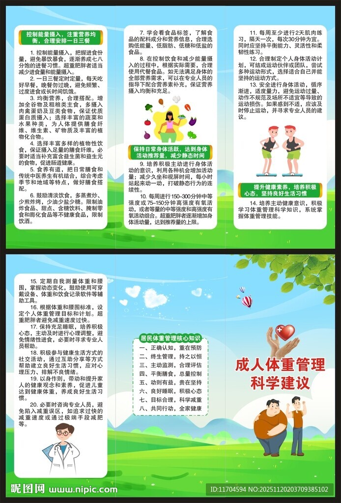 体重管理三折页