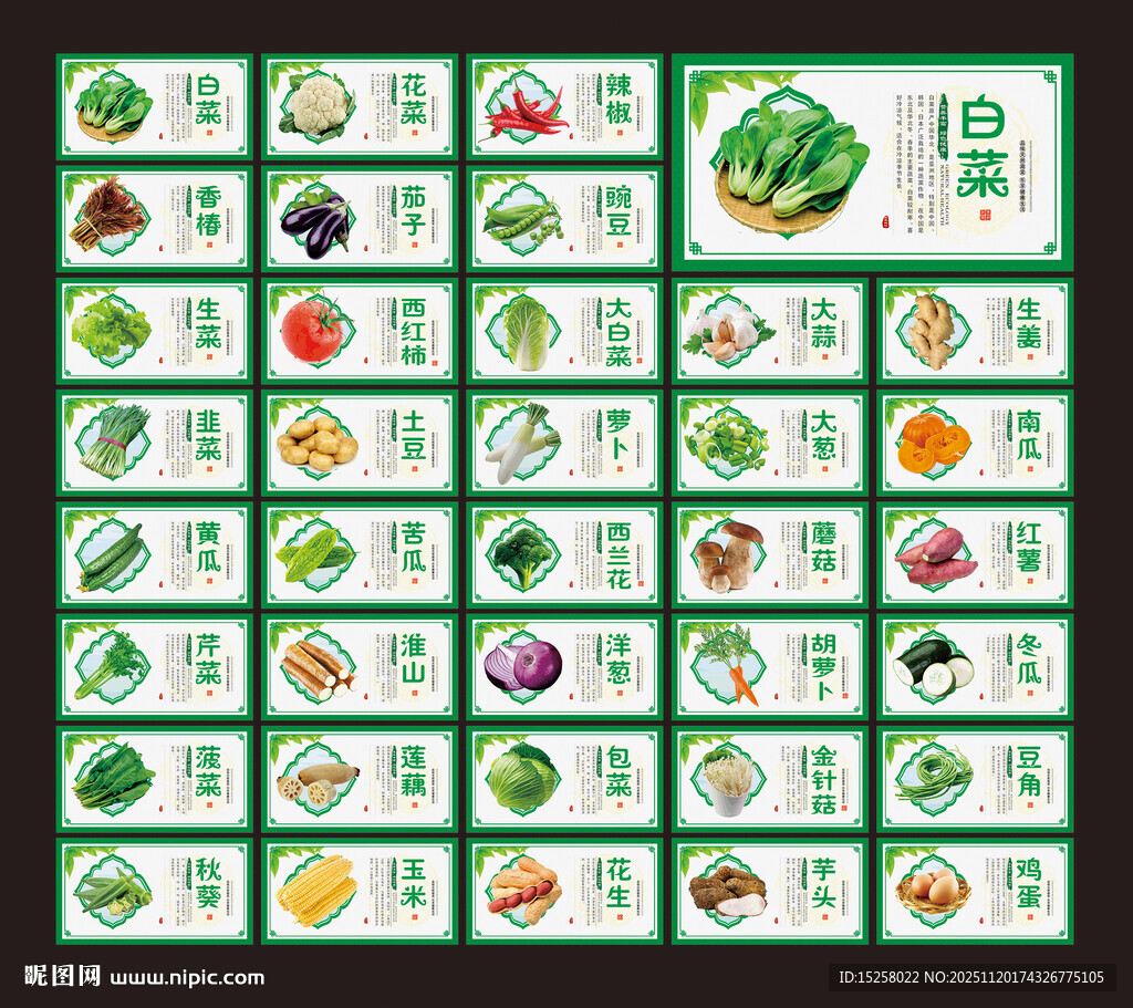 蔬菜展板
