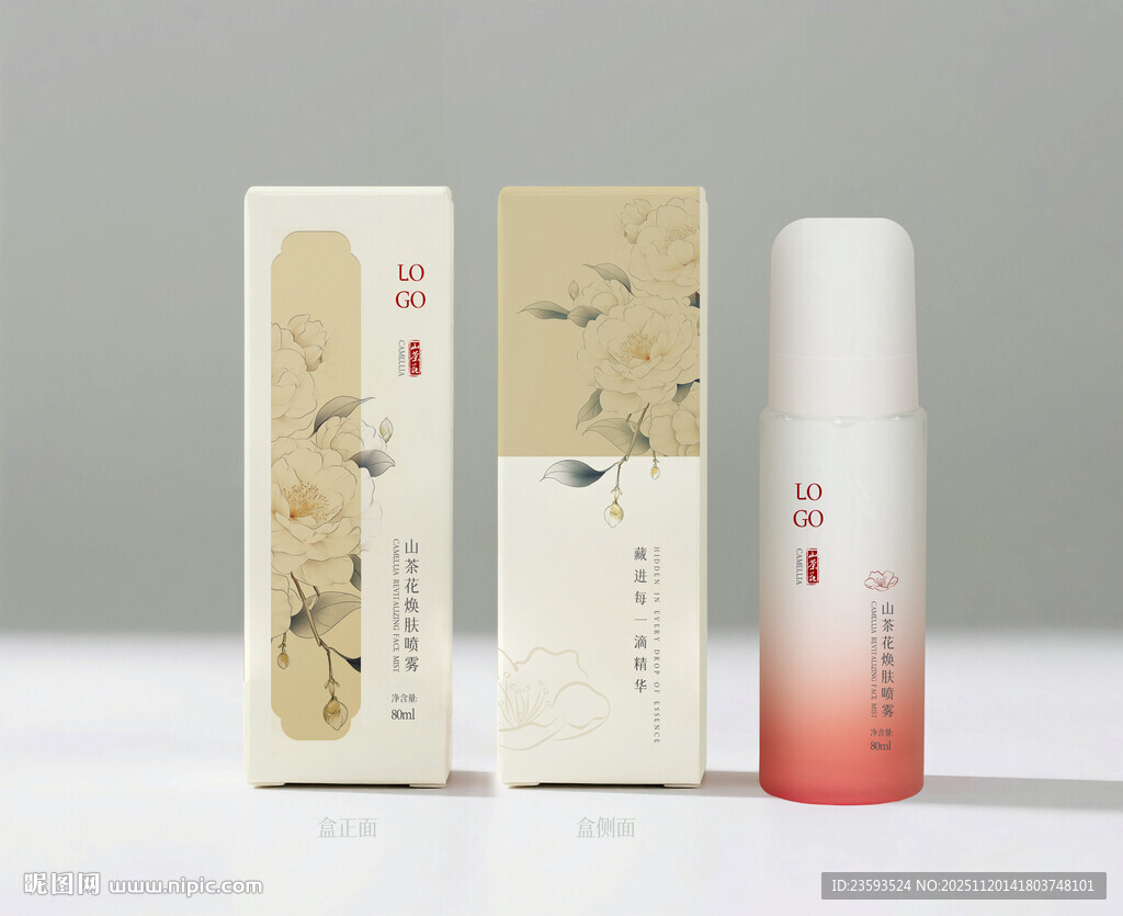 山茶花彩盒包装设计