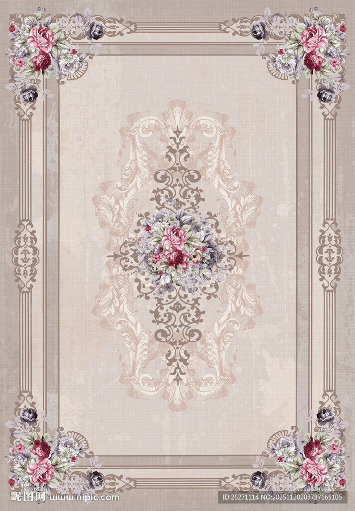 欧式奢华花纹瓷砖图案