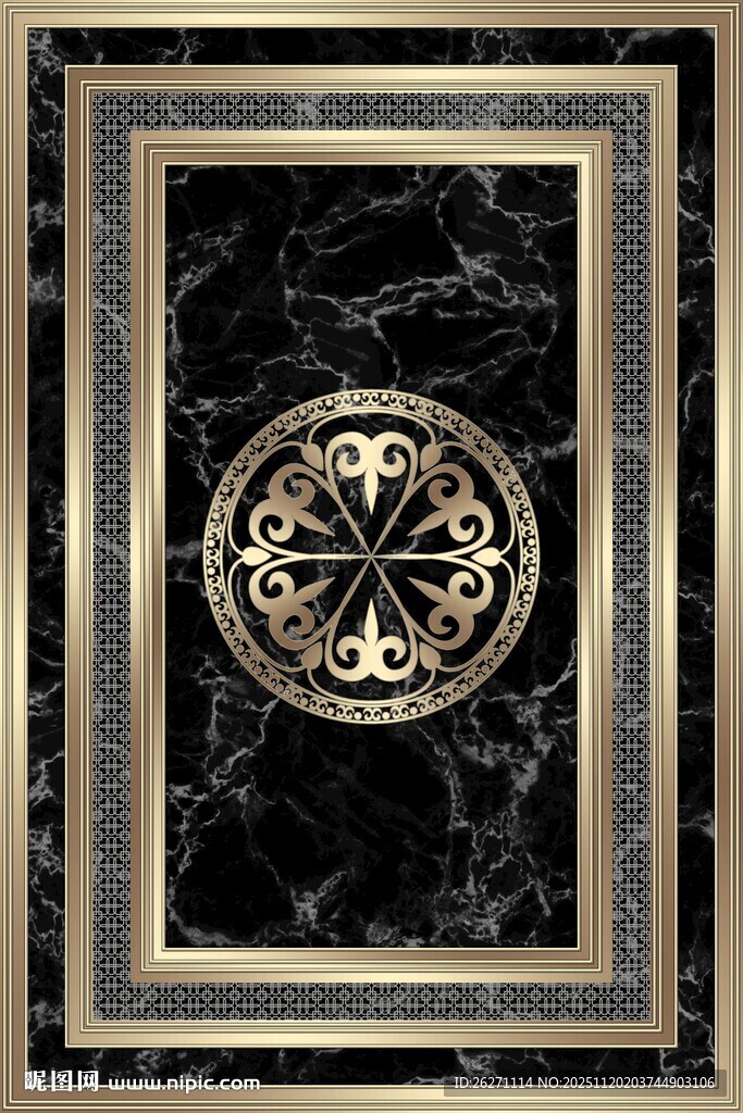 黑金大理石花纹装饰图案