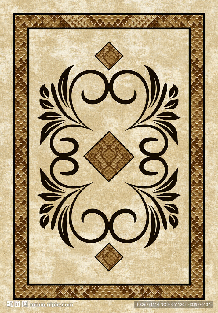 复古花纹瓷砖图案设计