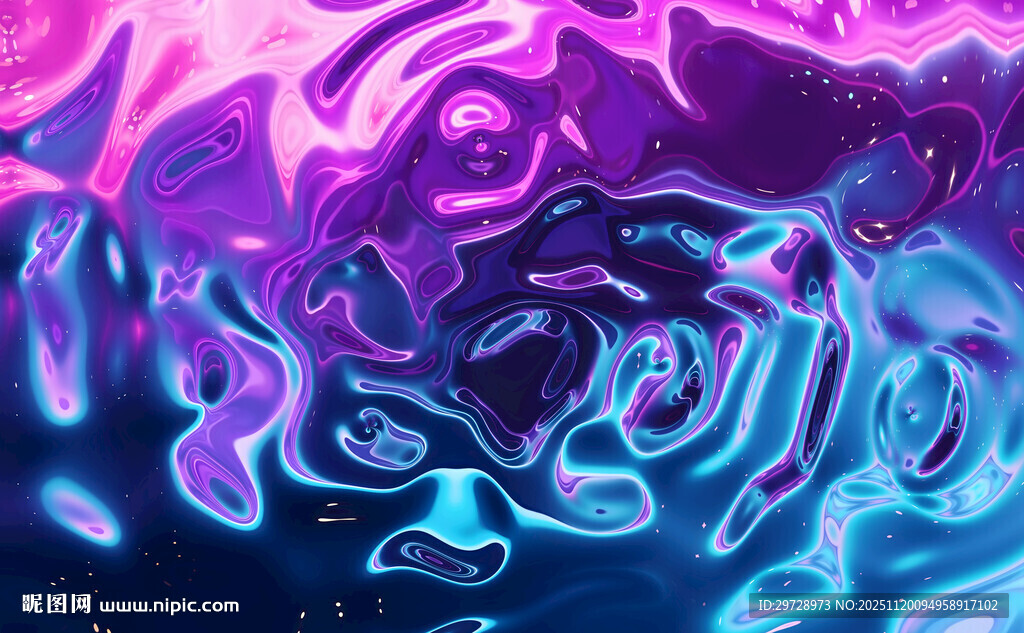 梦幻炫彩抽象流体图案