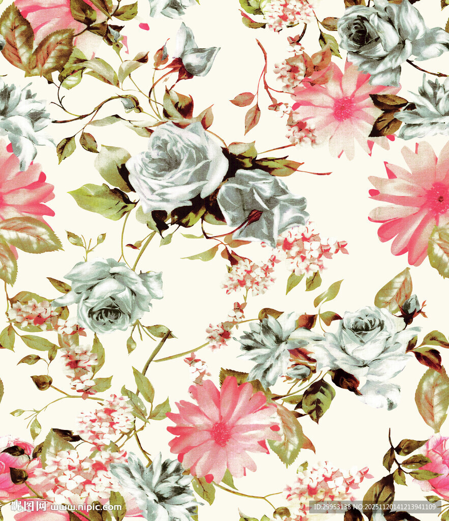 花卉图案背景 清新唯美