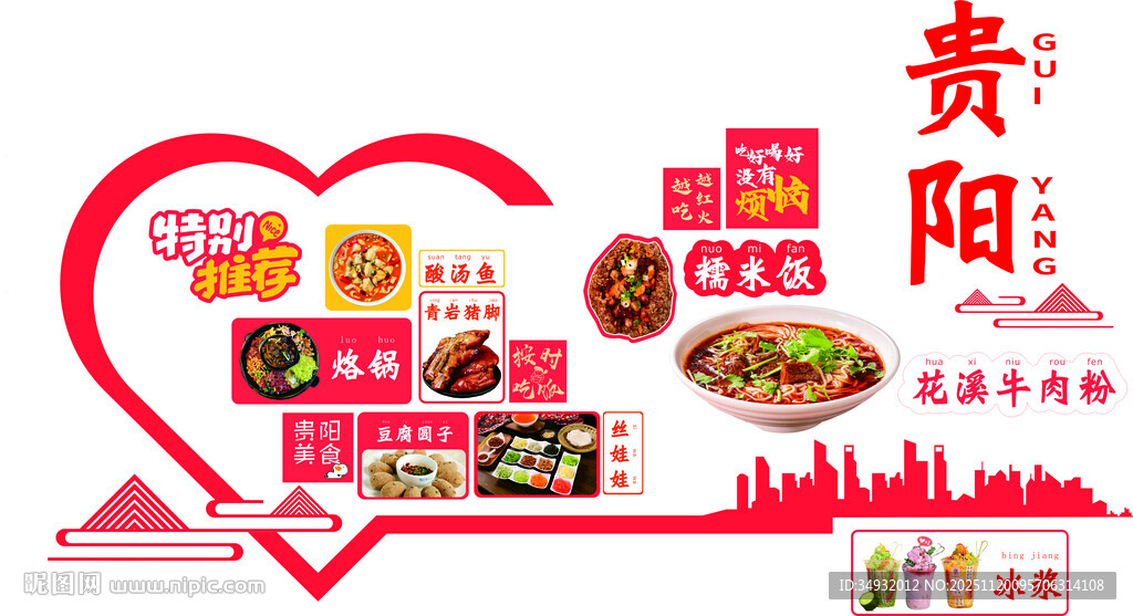 贵阳美食文化墙