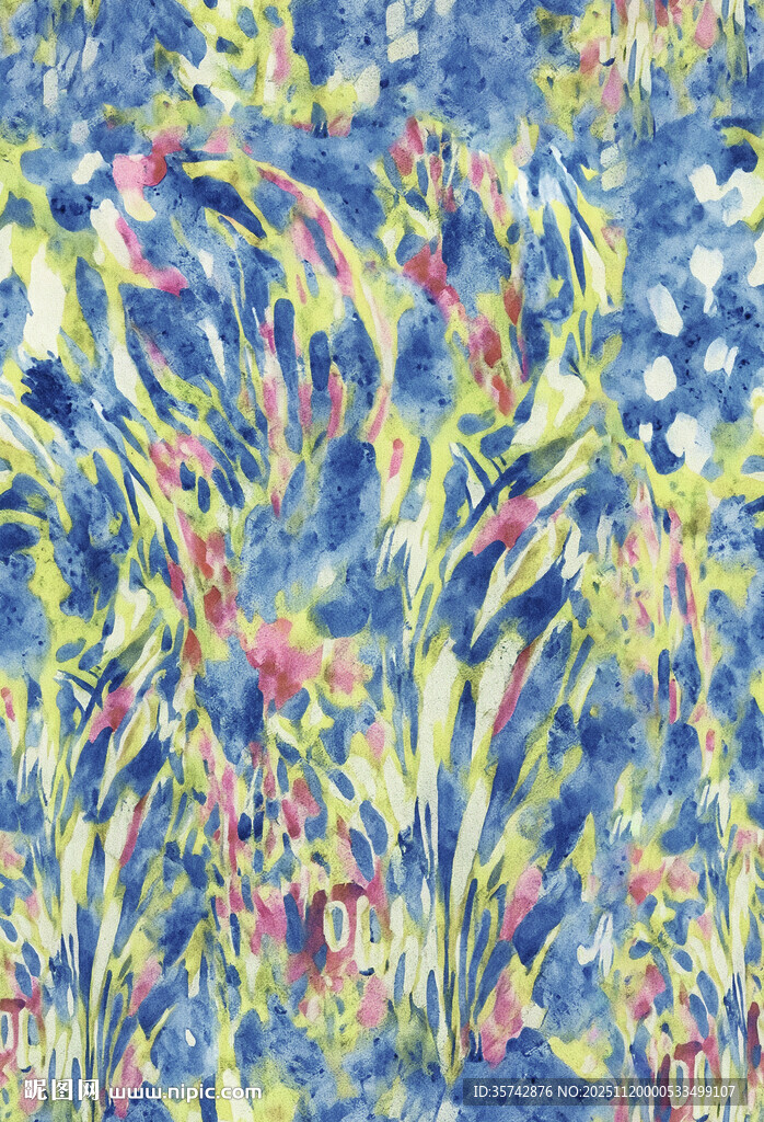 抽象多彩植物纹理图案