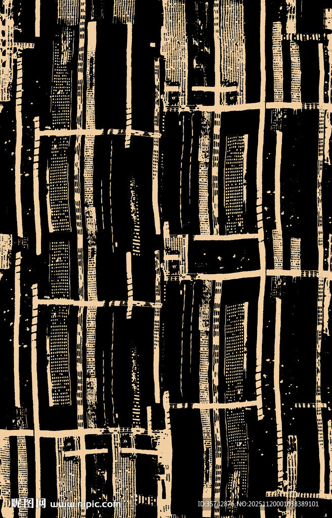 复古风几何线条纹理图案