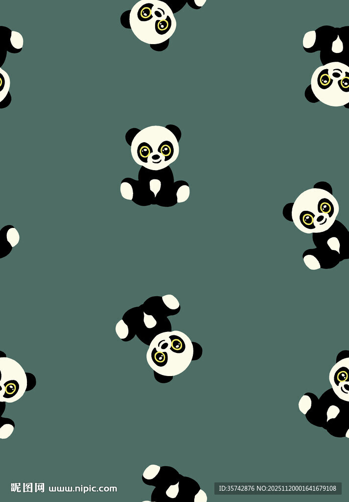 熊猫图案背景