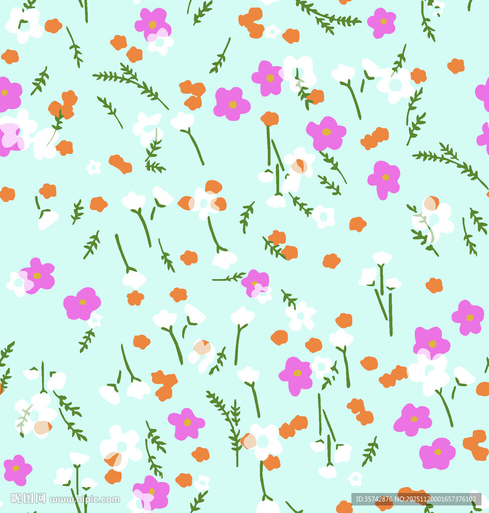 清新花卉图案背景